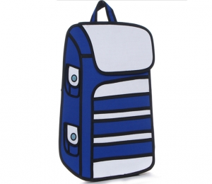 Комикс 3D сумка-рюкзак "Сollege" BLUE ― Интернет-магазин оригинальных подарков Tuk-i-tuk.ru