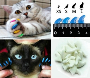 Антицарапки для животных WHITE размер XS ― Интернет-магазин оригинальных подарков Tuk-i-tuk.ru