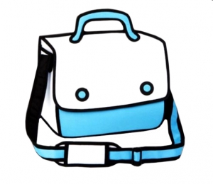 Комикс 3D сумка "FlashMob" BLUE ― Интернет-магазин оригинальных подарков Tuk-i-tuk.ru