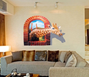 3D стикер "Любопытный жираф"