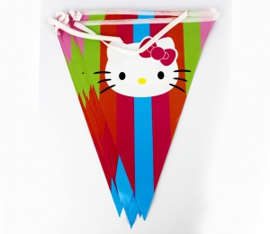 Гирлянда флажки "Hello Kitty"   ― Интернет-магазин оригинальных подарков Tuk-i-tuk.ru
