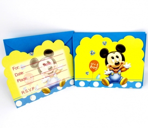Пригласительное в конверте "Микки Маус" Baby ― Интернет-магазин оригинальных подарков Tuk-i-tuk.ru