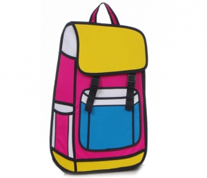 Комикс 3D сумка-рюкзак "Satchel" PINK ― Интернет-магазин оригинальных подарков Tuk-i-tuk.ru