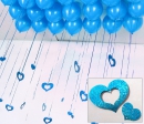 Украшение шаров "Голубые сердца" 