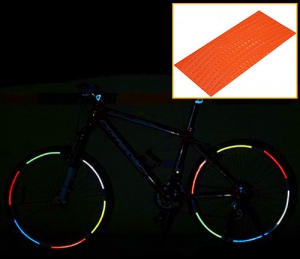Светоотражающие полоски на велосипед Orange ― Интернет-магазин оригинальных подарков Tuk-i-tuk.ru