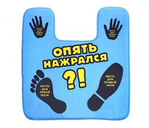 Коврик для туалета "Опять нажрался?!" ― Интернет-магазин оригинальных подарков Tuk-i-tuk.ru