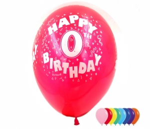 Шар цифра "0" Happy Birthday ЦВЕТ МИКС ― Интернет-магазин оригинальных подарков Tuk-i-tuk.ru