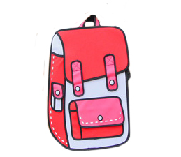 Комикс 3D сумка-рюкзак "BackPack" RED ― Интернет-магазин оригинальных подарков Tuk-i-tuk.ru