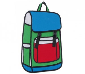 Комикс 3D сумка-рюкзак "Satchel" GREEN ― Интернет-магазин оригинальных подарков Tuk-i-tuk.ru
