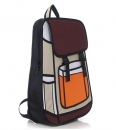 Комикс 3D сумка-рюкзак "Satchel" BROWN