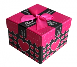 Подарочная коробка "Сердечки" Roze ― Интернет-магазин оригинальных подарков Tuk-i-tuk.ru