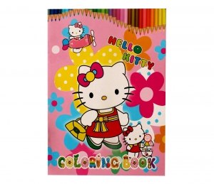 Раскраска с наклейками "Hello Kitty"  ― Интернет-магазин оригинальных подарков Tuk-i-tuk.ru