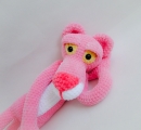 Вязанная игрушка розовая пантера ручная работа    