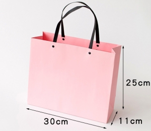 Подарочный пакет розовый 30х25х11 см.  ― Интернет-магазин оригинальных подарков Tuk-i-tuk.ru