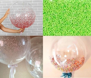 Салатовые шарики для прозрачного шара БАБЛС и 18 дюймов ― Интернет-магазин оригинальных подарков Tuk-i-tuk.ru