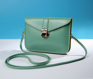 Женская мятная сумочка "Clasp"    ― Интернет-магазин оригинальных подарков Tuk-i-tuk.ru
