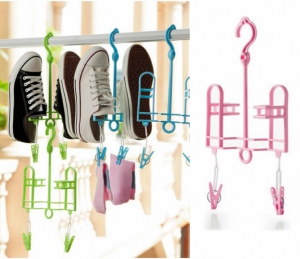 Вешалка для сушки обуви с прищепками ROZE ― Интернет-магазин оригинальных подарков Tuk-i-tuk.ru