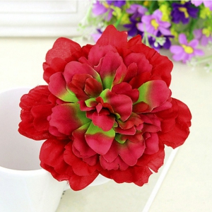 Заколка + брошь "Красный цветок"   ― Интернет-магазин оригинальных подарков Tuk-i-tuk.ru