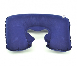 Синяя надувная подушка под голову