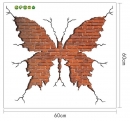 3D наклейка "Бабочка из кирпича" 