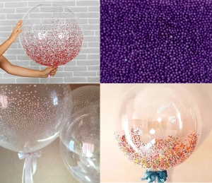 Фиолетовые шарики для прозрачного шара БАБЛС и 18 дюймов. ― Интернет-магазин оригинальных подарков Tuk-i-tuk.ru