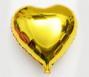 Шар "Золотое сердце" 18 дюймов ― Интернет-магазин оригинальных подарков Tuk-i-tuk.ru