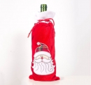 Бархатный чехол на бутылку "Дед Мороз"  