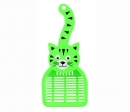 Зеленая лопатка для кошачьего туалета "Котик" 