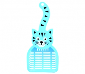 Голубая лопатка для кошачьего туалета "Котик" ― Интернет-магазин оригинальных подарков Tuk-i-tuk.ru