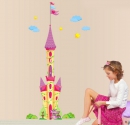 Настенный стикер "Замок с принцессой" 