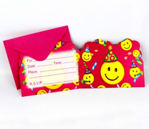 Пригласительное в конверте "Смайлы" ― Интернет-магазин оригинальных подарков Tuk-i-tuk.ru