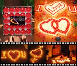 Красные свечи для романтика 50 штук  ― Интернет-магазин оригинальных подарков Tuk-i-tuk.ru