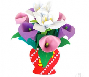 Набор сделай сам цветы в вазе "Лилии"   ― Интернет-магазин оригинальных подарков Tuk-i-tuk.ru
