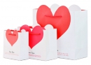 Подарочный пакет Сердце White 30х27х12 см. 
