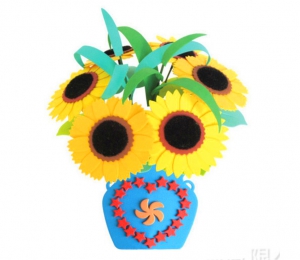 Набор сделай сам цветы в вазе "Подсолнухи"   ― Интернет-магазин оригинальных подарков Tuk-i-tuk.ru