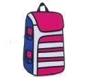 Комикс 3D сумка-рюкзак "Сollege" PINK