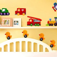 Настенный стикер "Веселые игрушки" ― Интернет-магазин оригинальных подарков Tuk-i-tuk.ru